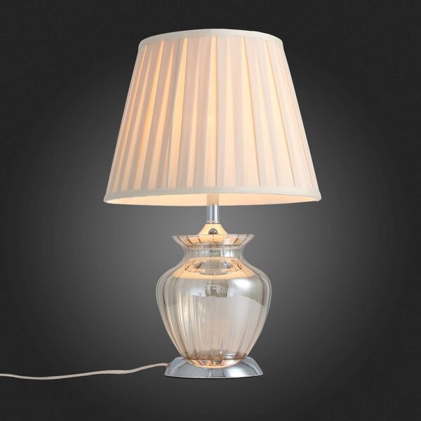 Настольная лампа ST-Luce Assenza [Хром/Бежевый E27 1*60W]