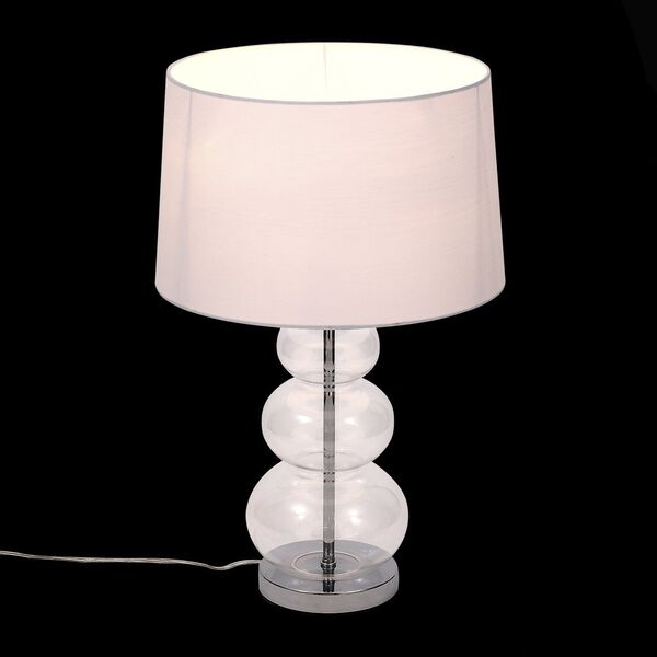 Настольная лампа ST-Luce Ampolla [Хром, Прозрачное стекло/Белый E27 1*60W]