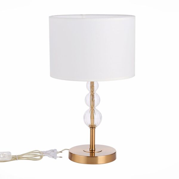 SLE105714-01 Прикроватная лампа Латунь, Прозрачный/Белый E14 1*40W