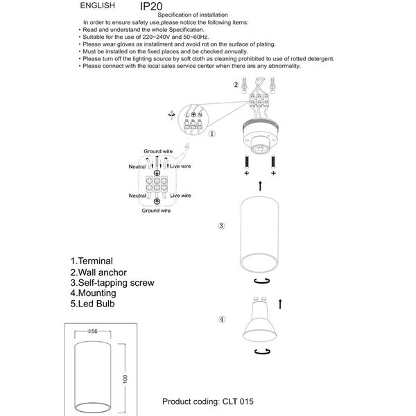CLT 015C WH CRYSTAL LUX Светильник потолочный