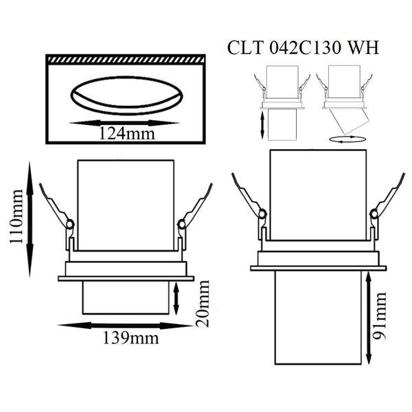 CLT 042C130 WH Светильник встроенный