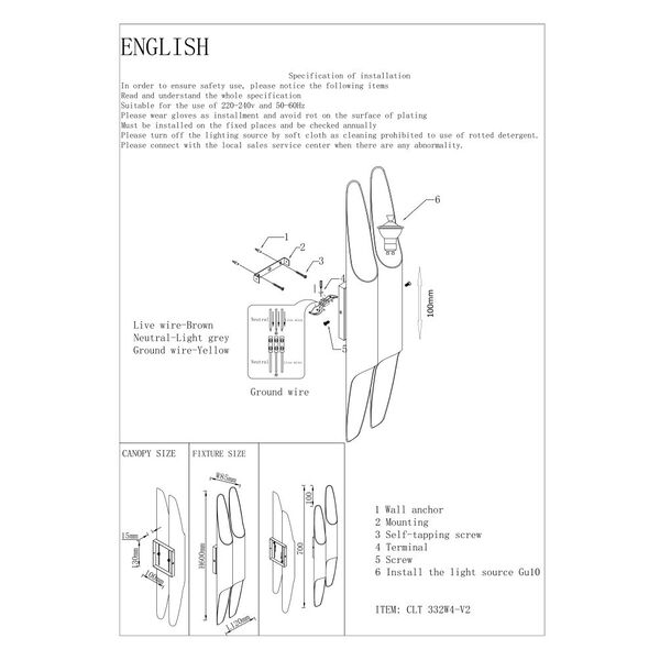 CLT 332W4-V2 WH-WH Бра