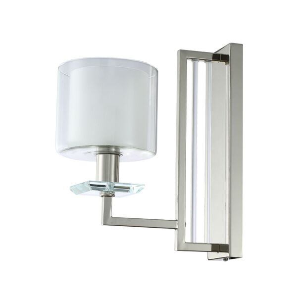 NICOLAS AP1 NICKEL/WHITE CRYSTAL LUX Бра
