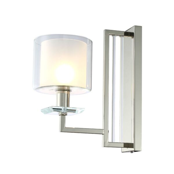 NICOLAS AP1 NICKEL/WHITE CRYSTAL LUX Бра