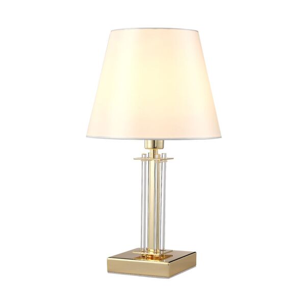 NICOLAS LG1 GOLD/WHITE CRYSTAL LUX Настольная лампа