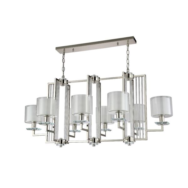 NICOLAS SP8 L1000 NICKEL/WHITE CRYSTAL LUX Люстра