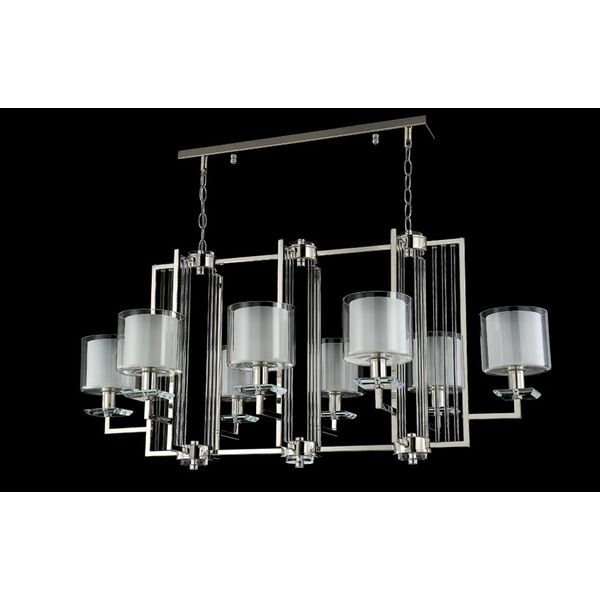 NICOLAS SP8 L1000 NICKEL/WHITE CRYSTAL LUX Люстра