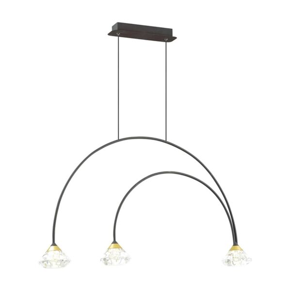 ODEON LIGHT ARCO [черный/прозрачный Подвес G9 3*5W ]