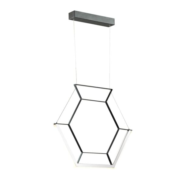 ODEON LIGHT TREZOR [черный/хром Подвес LED 16W ]