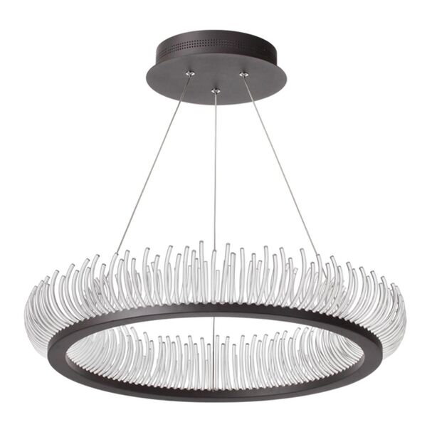 подвесной светильник Fire Ring [Венге/акрил LED х 61Вт 6100Лм 3000К D600хH1200]