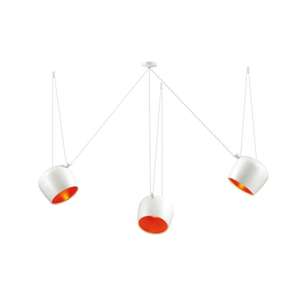 ODEON LIGHT FOKS [белый/оранжевый Подвес E27 3*40W ]