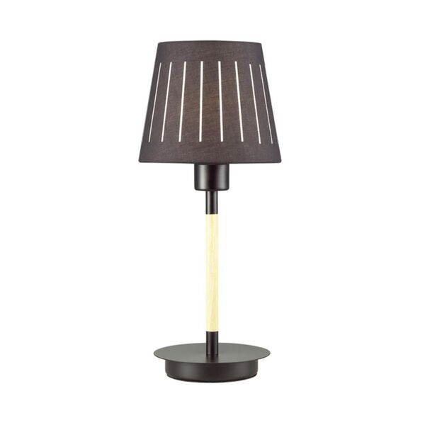 NICOLA [черный/дерево Настольная лампа E27 1*40W]