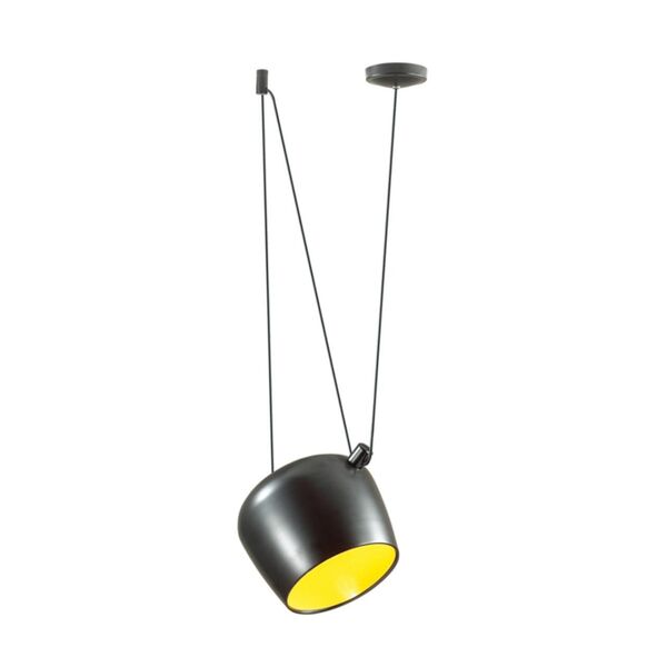 ODEON LIGHT FOKS [черный/желтый Подвес E27 1*40W ]