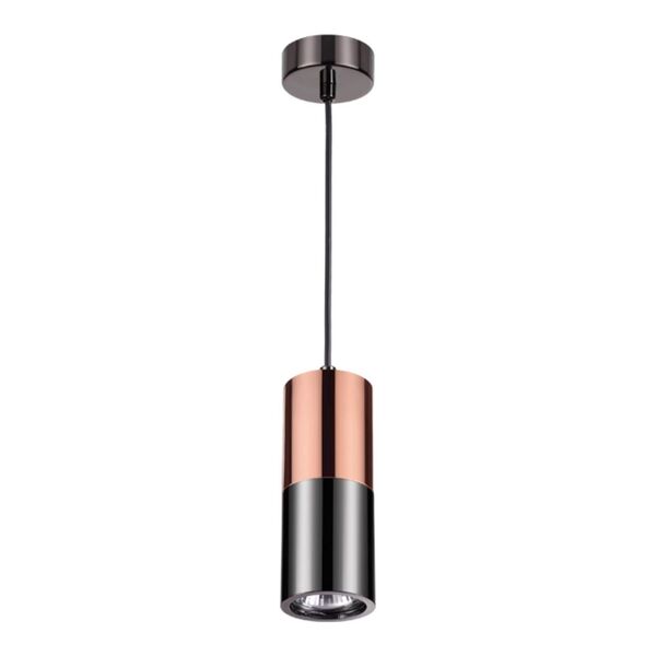 ODEON LIGHT подвесной светильник черный с медью/металл [GU10x1 50Вт D63xH1200]