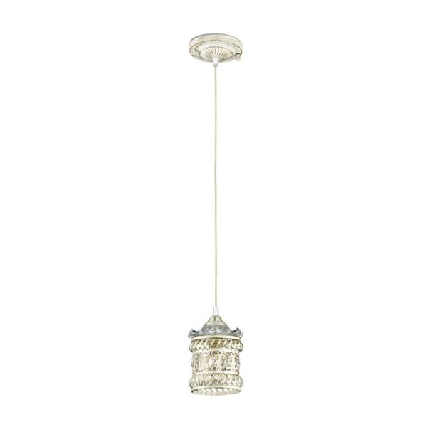 ODEON LIGHT белый/зол.патина /декор хрусталь Подвес [E14 40W 220V ZAFRAN]