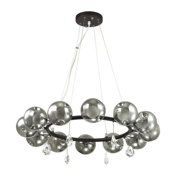 MAGNO [мат.черн/дымчат.стекло Люстра IP20 G9 12*40W 220V]