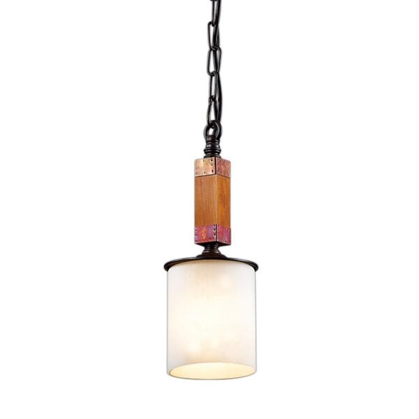 ODEON LIGHT медн./дерево/стекло Подвес [E27 60W 220V]