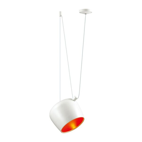 ODEON LIGHT FOKS белый/оранжевый Подвес E27 1*40W FOKS]