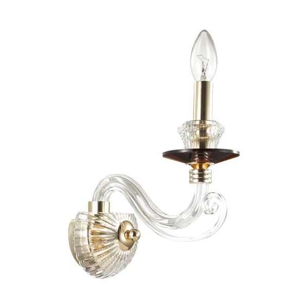 Бра SIENA [зол./прозрачн./бордов./красн./хруст.стекло/хрусталь IP20 E14 40W 220V ]