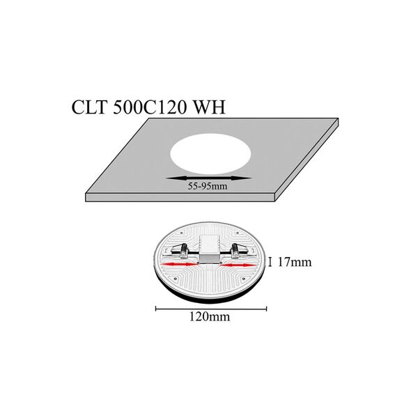 CLT 500C120 WH 3000K Светильник встроенный