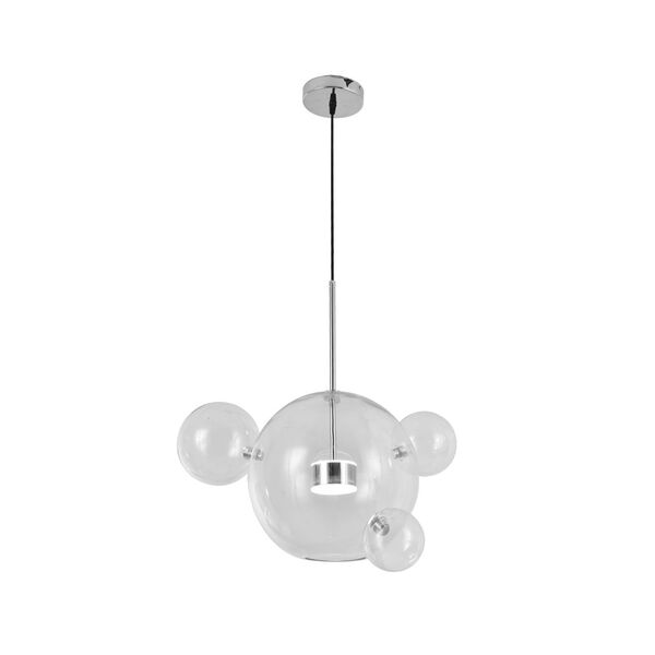 07545-4,21(02) Подвес Галла прозрачный (цвет корпуса хром) w40*45 h200 Led 10W (4000K)