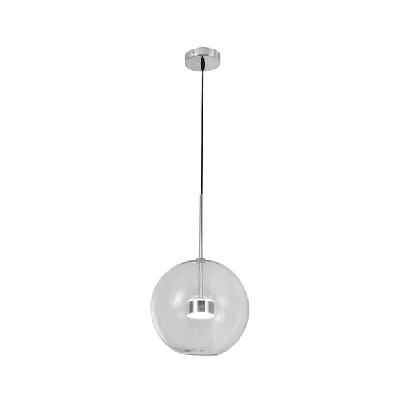 07545-1,21(02) Подвес Галла прозрачный (цвет корпуса хром) d30 h200 Led 14W (4000K)