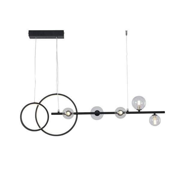 09408-5,19 Люстра Иона черный w100*22 h120 G9 25W+Led 22W (4000K) (Led лампы в комплекте 4000К)