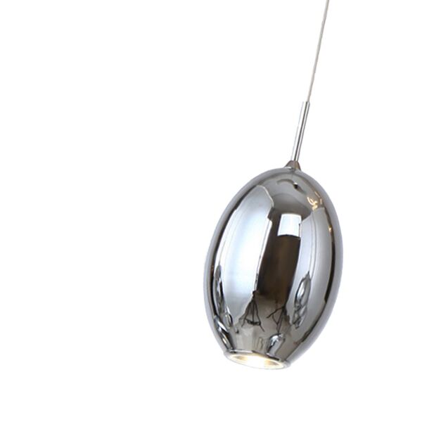 08028 Подвесной светильник МЕТЕОРИТ хром h120 d10 Led 3W (4000K)