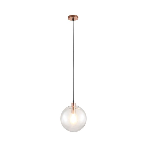 Подвес МЕРКУРИЙ [прозрачный с медными креплениями d30 h200 E27 1*40W]