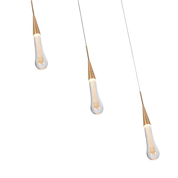 Подвесной светильник ГУТТА [золото w50*7 h150 Led 9W (3000k)]