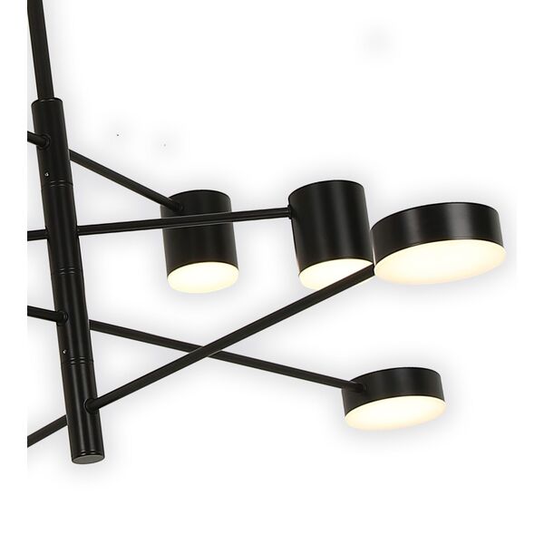 Люстра МЕКЛИ [черный d75 h90 Led 4*6W+4*8W (4000K)]