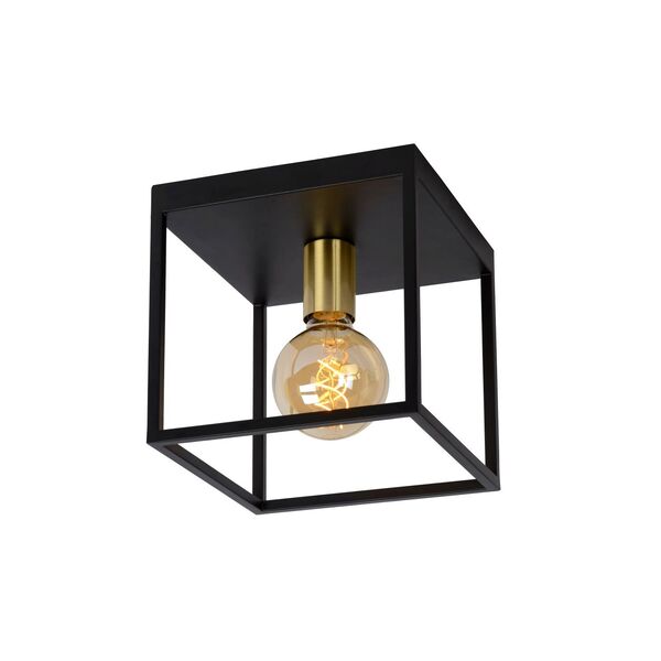RUBEN Ceiling light 1x E27 40W Black/Satin Brass