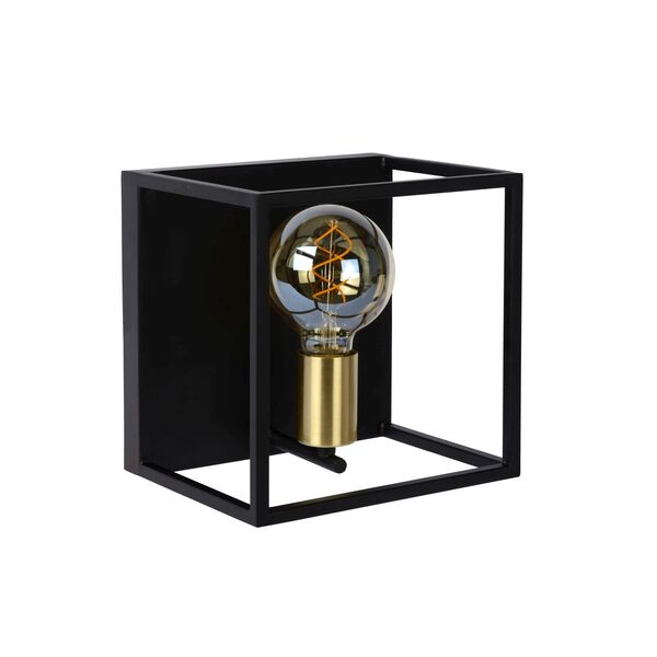 RUBEN Wall light 1x E27 40W Black/Satin Brass