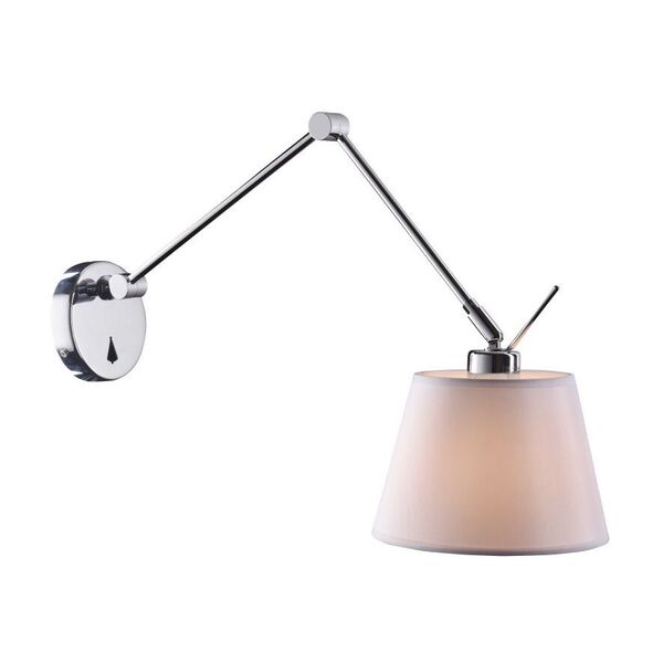 NEWPORT 14000 Бра, [Chrome Shade white L20*H21-72*Sp20-67.5 cm E27 1*60W]