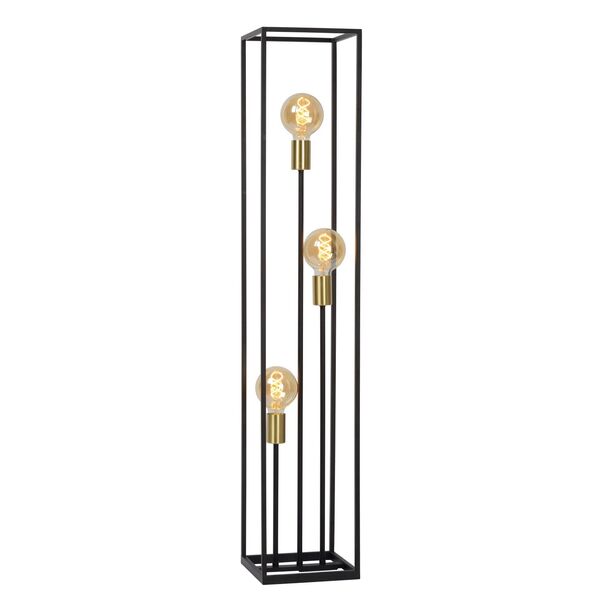 RUBEN Floorlamp 3x E27 40W Black/Satin Brass