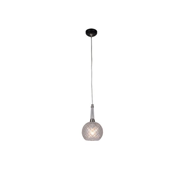 NEWPORT 6160 [nickel , Подвесной светильник, Satin nickel Clear glass D15*H26/226 cm E14 1*60W]