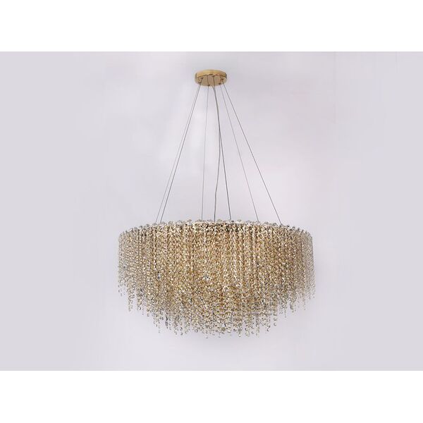 NEWPORT 10900 10933/C gold , Люстра, Polished champagne gold Clear crystal D85*H36/136 cm G9 33*60W