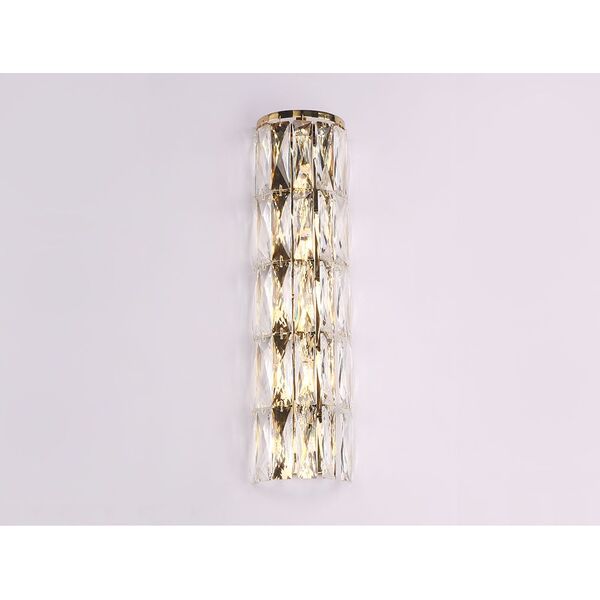 NEWPORT 10120 gold , [Бра, Polished champagne gold Clear crystal L14*H52.5*Sp9 cm G9 5*25W]