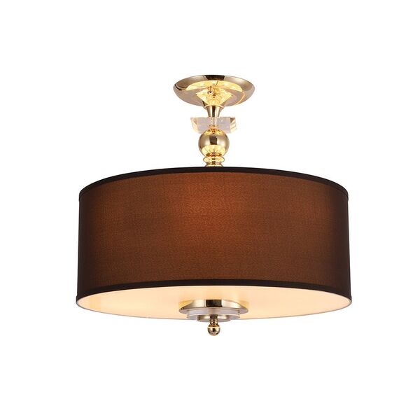 NEWPORT 3200 3207/PL gold , Потолочный светильник, Light gold Clear crystal Coffee shade D50*H38 cm
