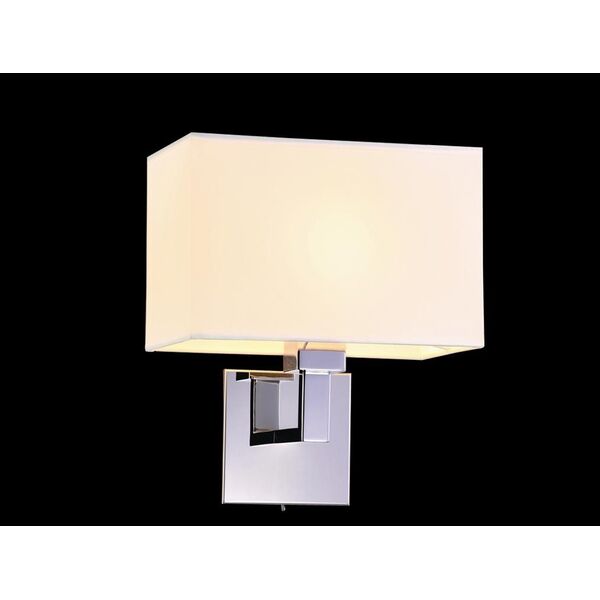 NEWPORT 14000 [white , Бра, Chrome Shade white gauze L26*H30*Sp19 cm E27 1*60W]