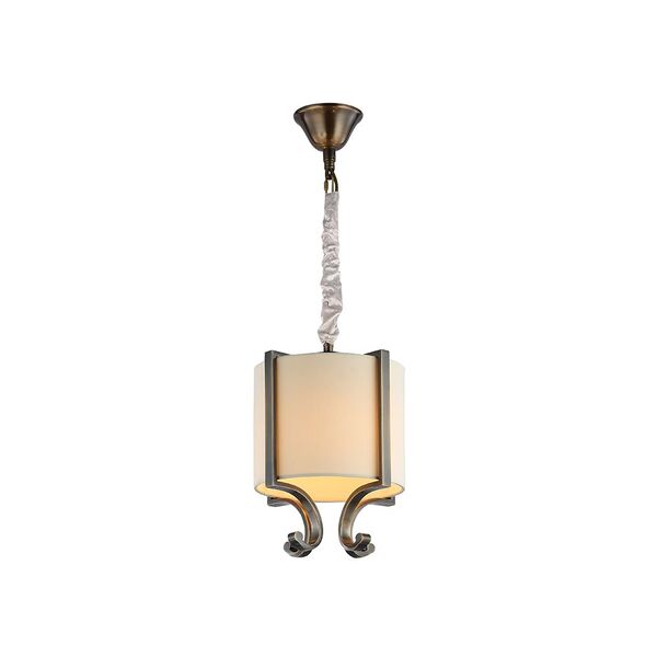 NEWPORT 31300 [B/C , Подвесной светильник, Black brass Crystal clear Shade beige D22*H31.5 cm E14 1*60W]