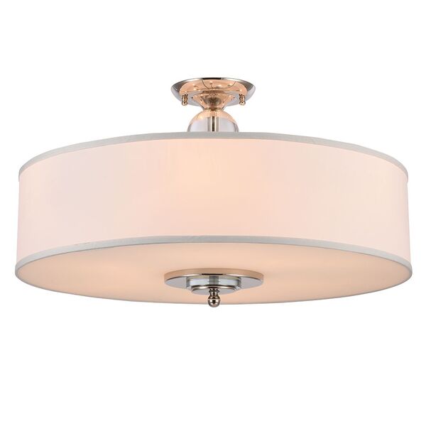 NEWPORT 31800, Потолочный светильник, [Nickel Clear crystal Shade white D70*H43,5 cm E27 9*60W]
