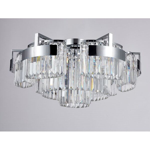 NEWPORT 4350 4356+3/PL chrome , Потолочный светильник, Chrome Clear glass D68*H36 cm E14 10*60W