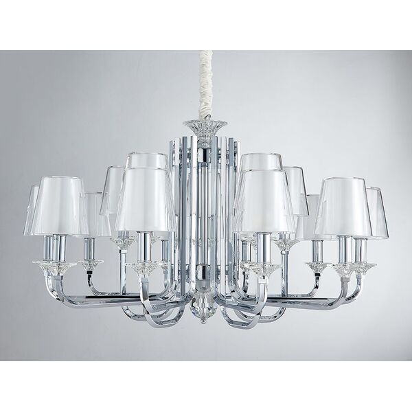 NEWPORT 4600 [Люстра, Chrome Glass clear/matt white D102*H47 cm E14 15*60W]