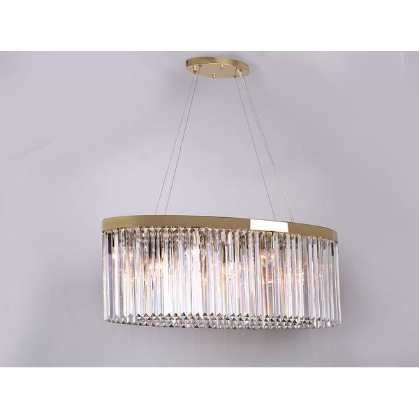 NEWPORT 10110 10119+3/S gold , Подвесной светильник, Gold Clear crystal 90*30*H35 cm E14 12*60W