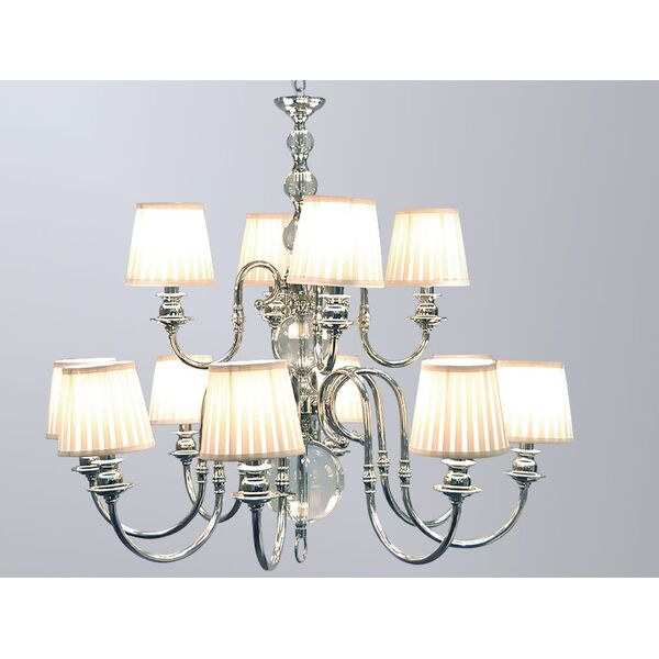 Подвесная люстра Newport [Nickel Clear glass D90*Н76/176 cm Е14 12*60W]