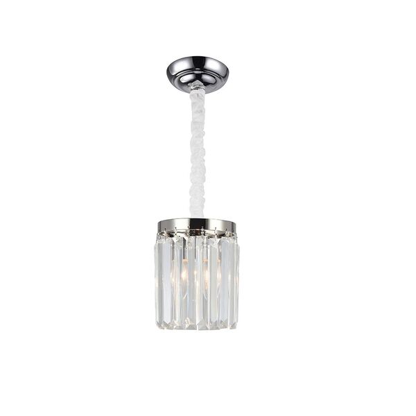 NEWPORT 31100 [nickel , Подвесной светильник, Nickel Clear crystal D14*H18/118 cm E14 1*60W]