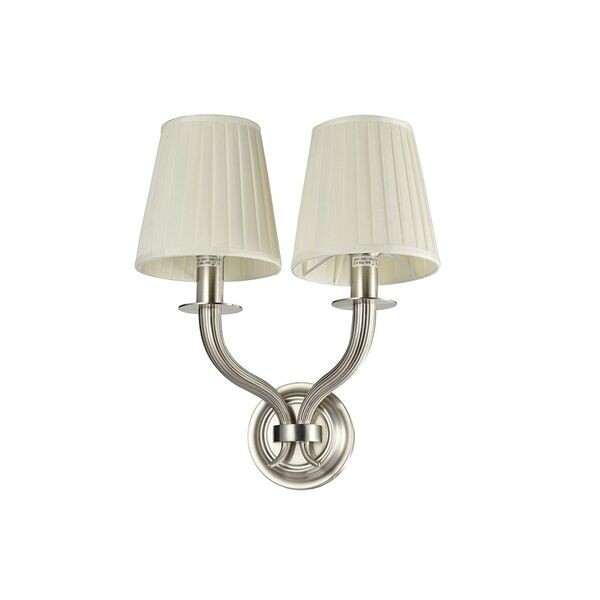 NEWPORT 7500 7502/A new nickel , Бра, Nickel Shade beige L33*H39*Sp18 cm E14 2*60W