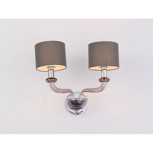 NEWPORT  Бра 6110 [Chrome Amethyst glass Smoke shade L45.7*H33.5*Sp28.9 cm E14 2*60W]