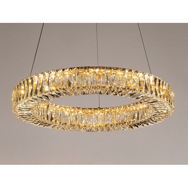 NEWPORT 8260 8262/S gold , Подвесной светильник, Gold Clear crystal D60*H250 cm Chip LED 3000K 48W